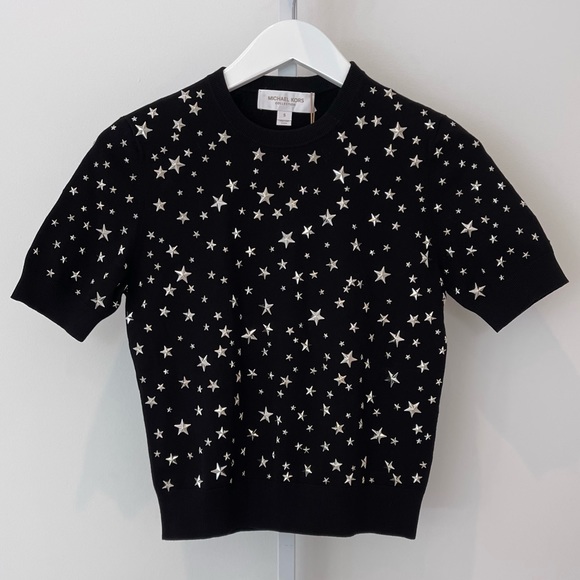 MICHAEL KORS COLLECTION STAR KNIT TOP SIZE SMALL NWTS! - Picture 5 of 13